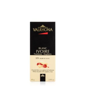 Valrhona Σοκολάτα Λευκή Ivoire με 35% Κακάο & Framboise 120gr